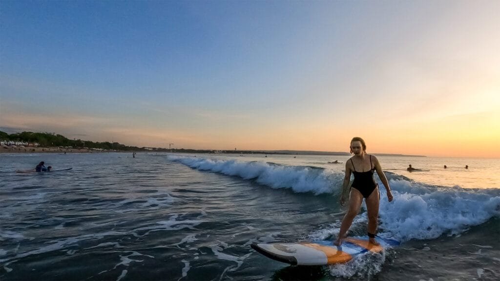 sURFING SUNSET SESSION AT THE VEACH